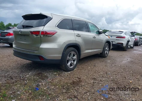2014 Toyota Highlander Limited Platinum V6/Limited V6 z USA, uszkodzony, nr VIN 5TDDKRFHXES042872